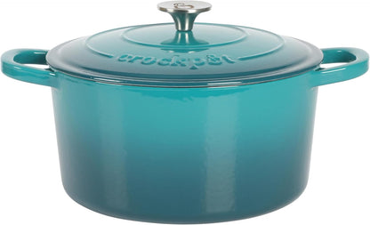 3 Quart Enameled Cast Iron Dutch Oven – Aqua - Curated Catalog X1