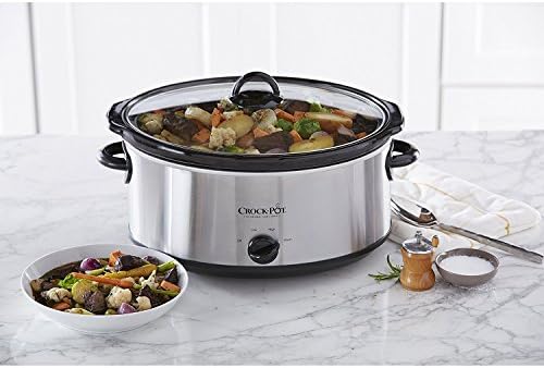 7 Quart Oval Manual Slow Cooker – Stainless Steel - Curated Catalog D9