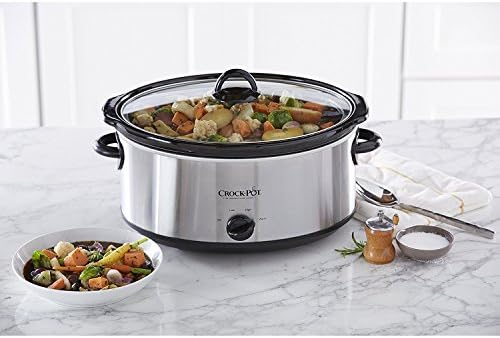 7 Quart Oval Manual Slow Cooker – Stainless Steel - Curated Catalog D9