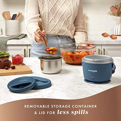 Electric Lunch Box Food Warmer 20oz – Faded Blue - Curated Catalog S2