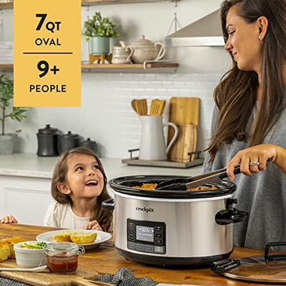 7 Quart Portable Programmable Slow Cooker with Timer - Curated Catalog W8