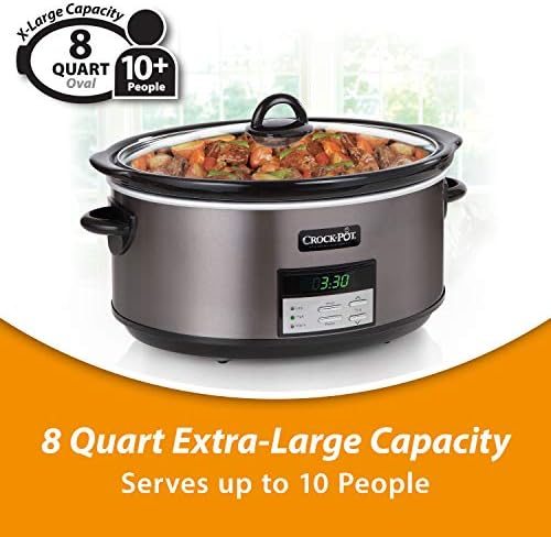8 Quart Programmable Slow Cooker with Auto Warm - Curated Catalog N8