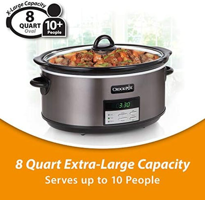 8 Quart Programmable Slow Cooker with Auto Warm - Curated Catalog N8