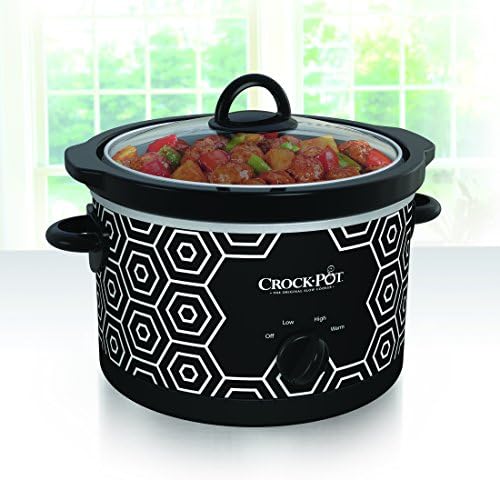 4.5 Quart Portable Slow Cooker – Black & White - Curated Catalog C4