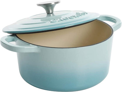 3 Quart Enameled Cast Iron Dutch Oven – Aqua - Curated Catalog M3