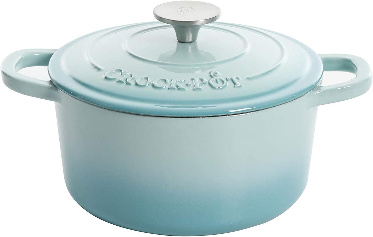 3 Quart Enameled Cast Iron Dutch Oven – Aqua - Curated Catalog N4