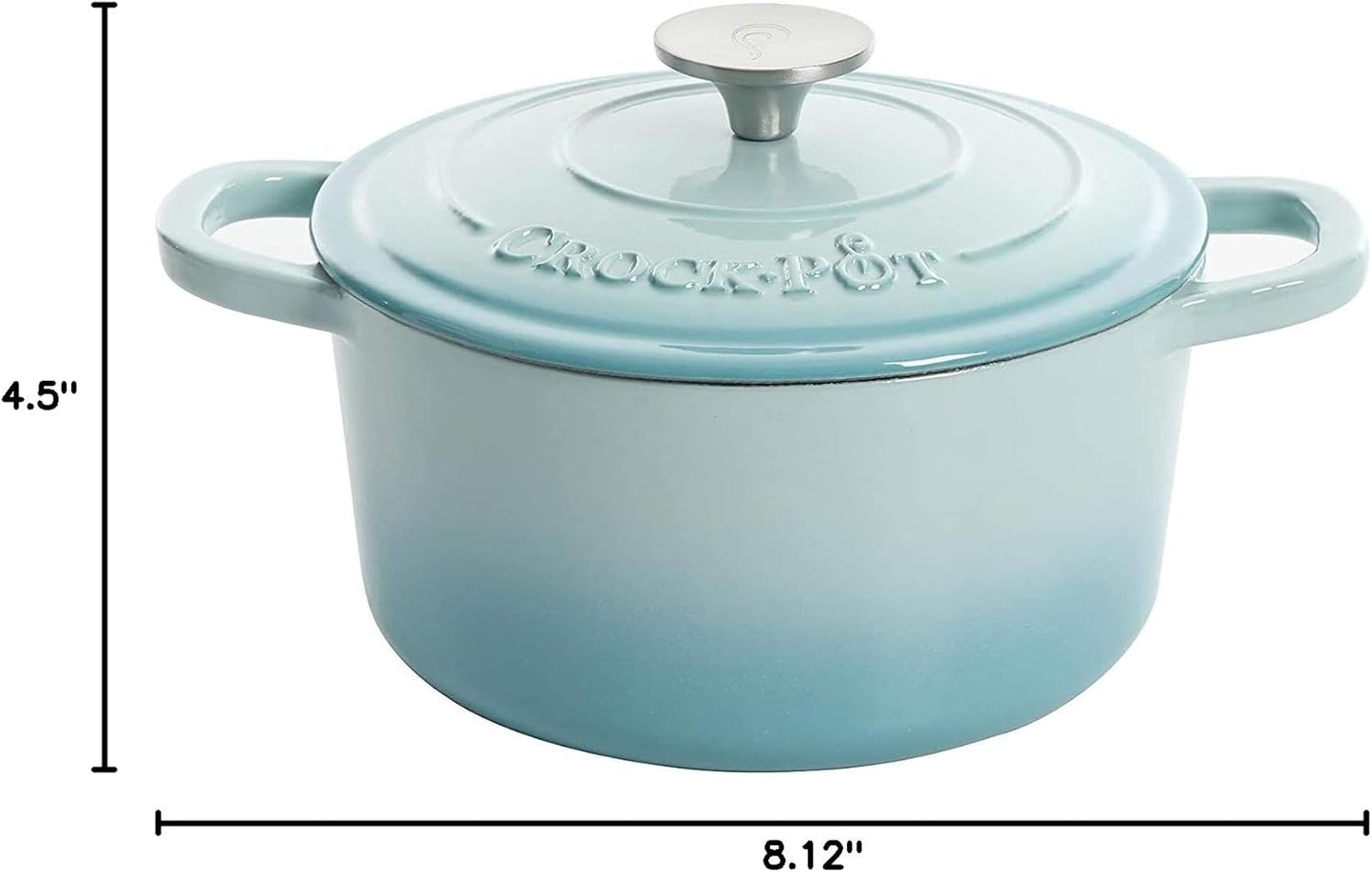 3 Quart Enameled Cast Iron Dutch Oven – Aqua - Curated Catalog M3