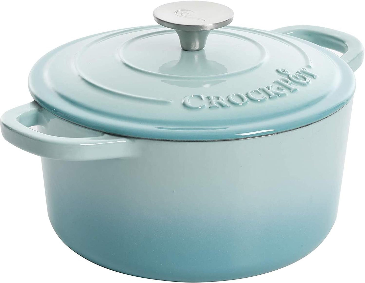 3 Quart Enameled Cast Iron Dutch Oven – Aqua - Curated Catalog M3